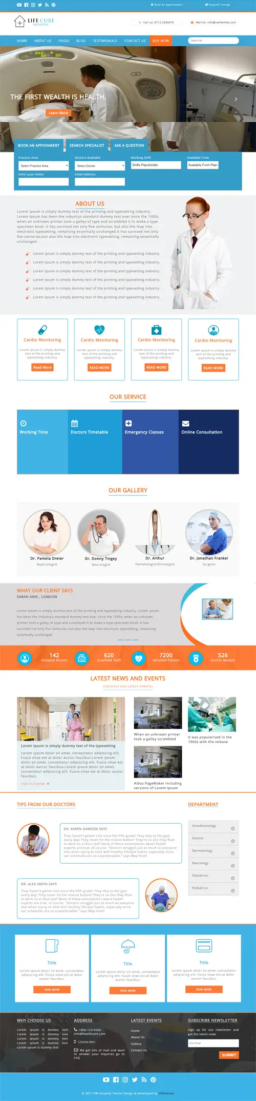 Hospital WordPress Theme