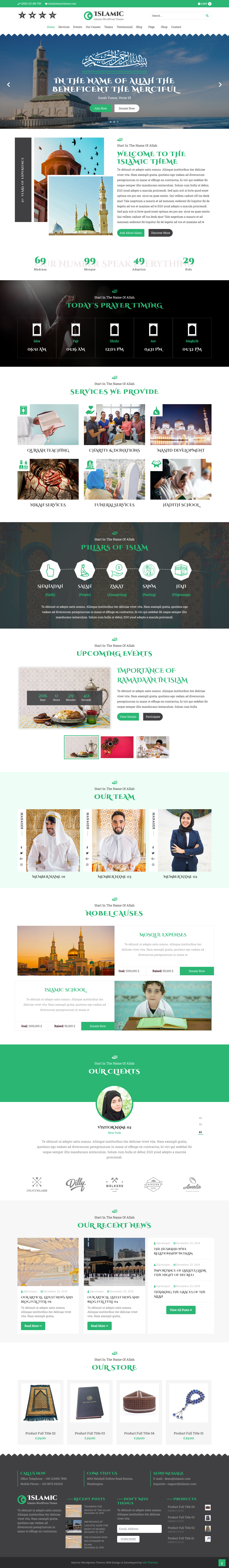 Islamic Center WordPress Theme