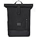 Johnny Urban Rolltop Rucksack Damen & Herren Schwarz - Adam Large - 16" Laptop Fach - Robustes Baumwoll Canvas - Wasserabweisend