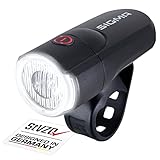 SIGMA Sport - Aura 30 | LED Fahrradlicht 30 Lux | StVZO zugelassenes, batteriebetriebenes Vorderlicht | Farbe: Schwarz