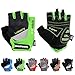 meteor radhandschuhe MTB Handschuhe Herren Gel GX31 Green fahrradhandschuhe Mountainbike Handschuhe - Radsport Handschuhe Damen - Radsporthandschuhe Downhill Wandern Fahrrad Handschuhe Kinder