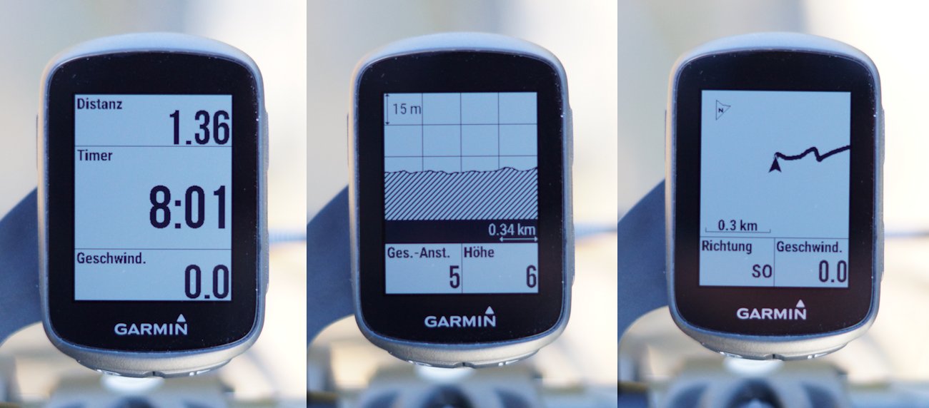 Statistiken während der Fahrt Garmin Edge 130