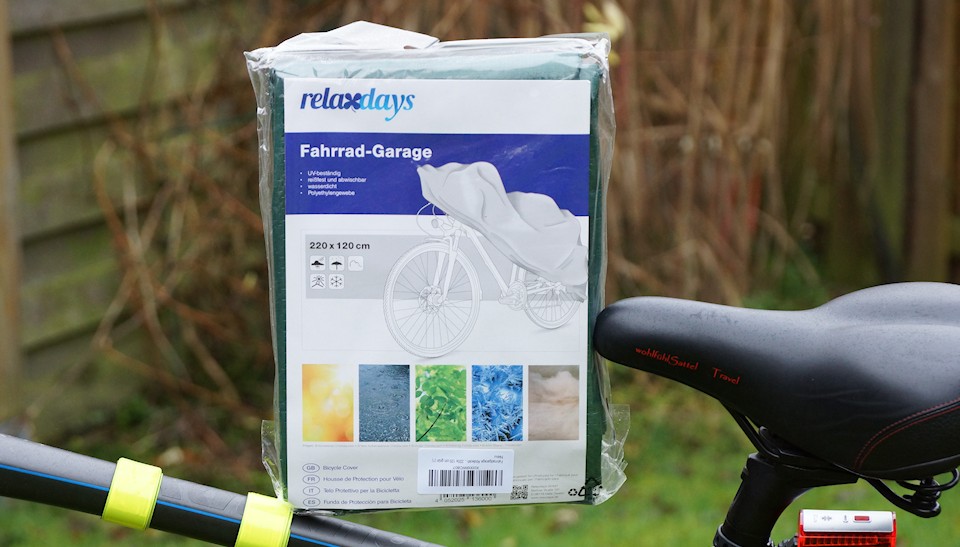 Verpackte Fahrradplane