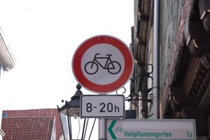 fahrradverbotsschild