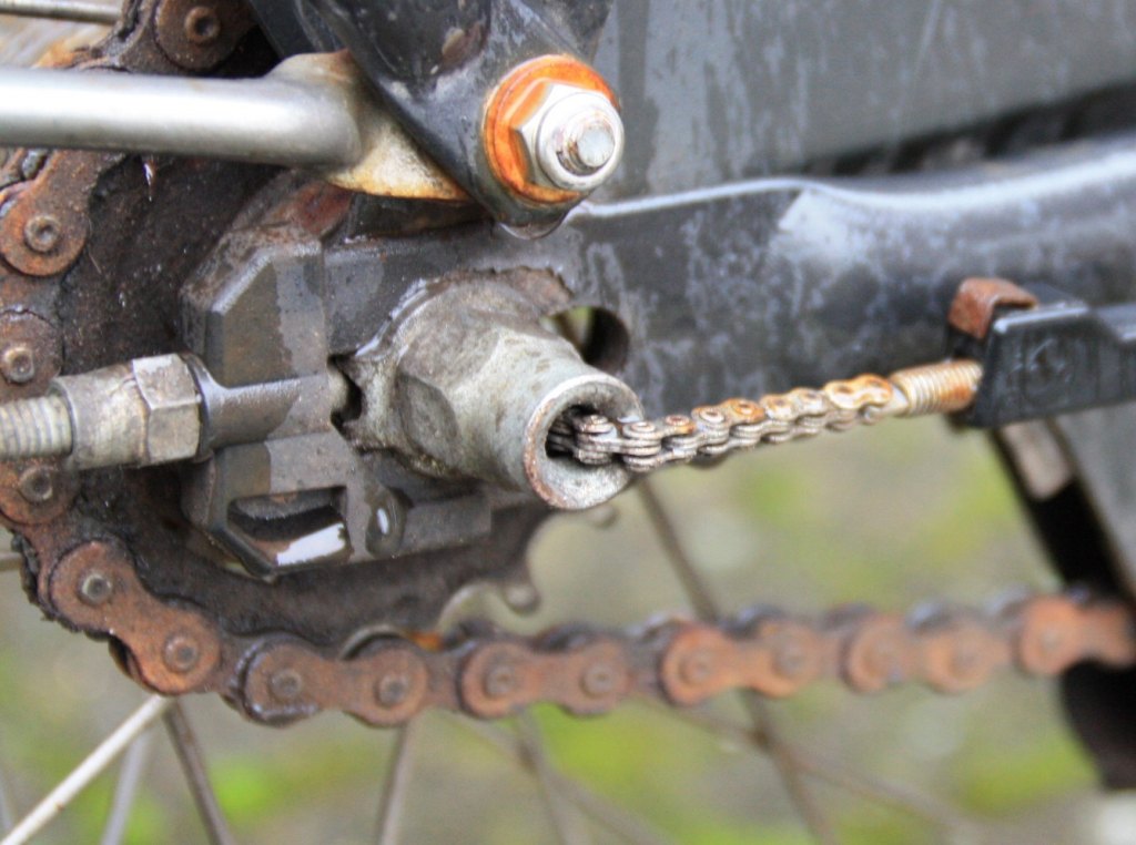 nabenschaltung gazelle fahrrad rostige kette