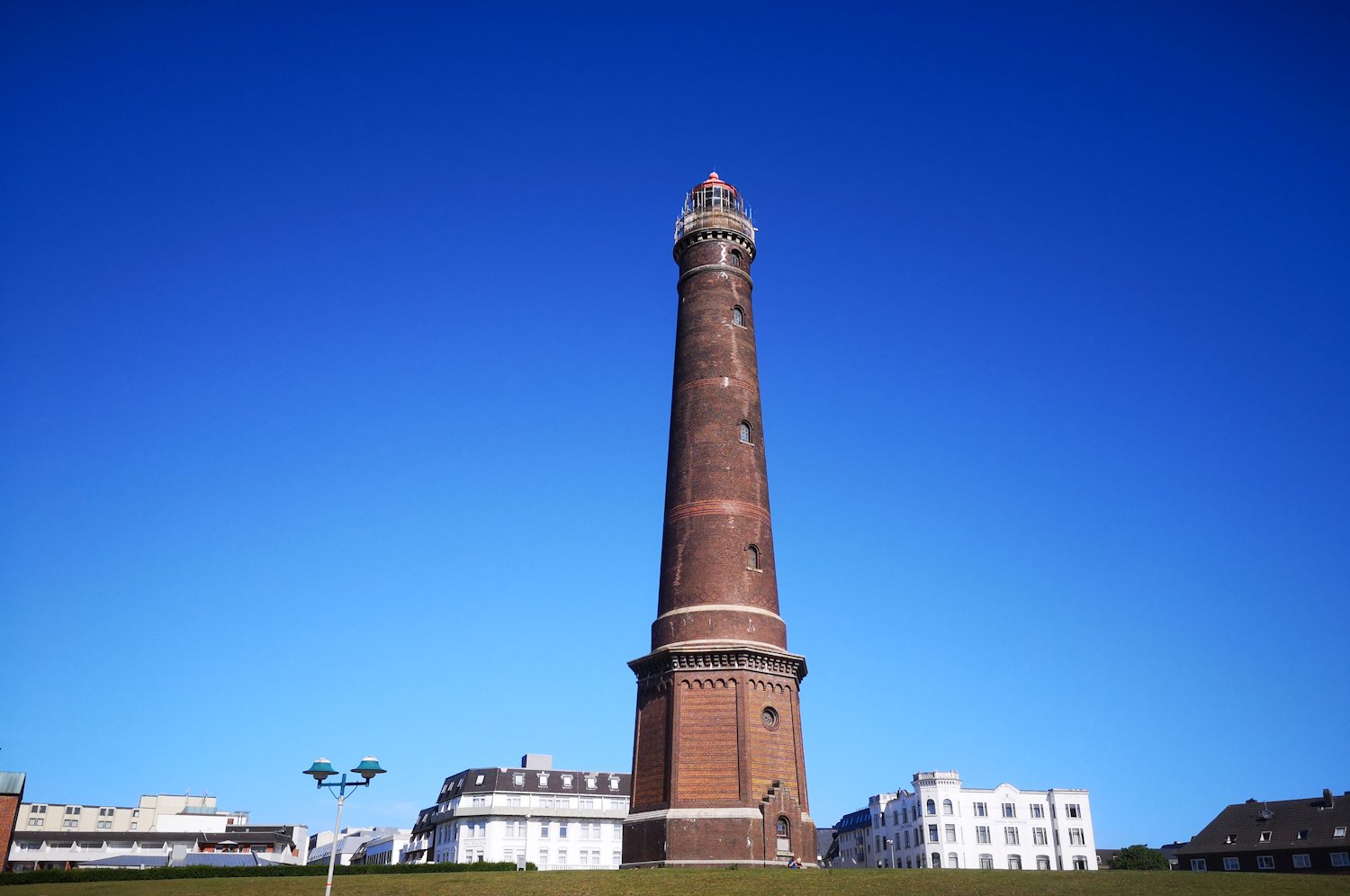 Neuer Leuchtturm Borum bei Fahrradtour auf Borkum