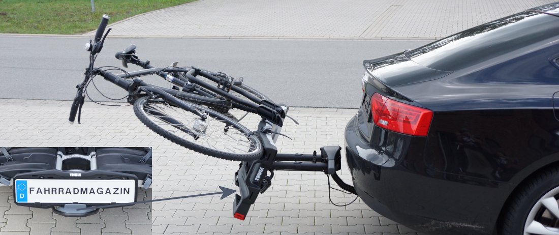 Thule Easyfold XT 2 Abgeklappt zum Kofferraum öffnen