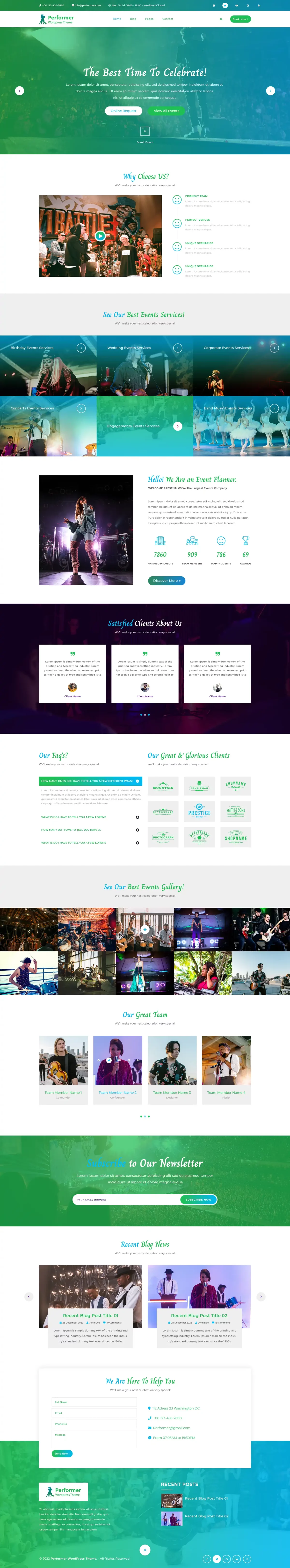 Performer WordPress Theme