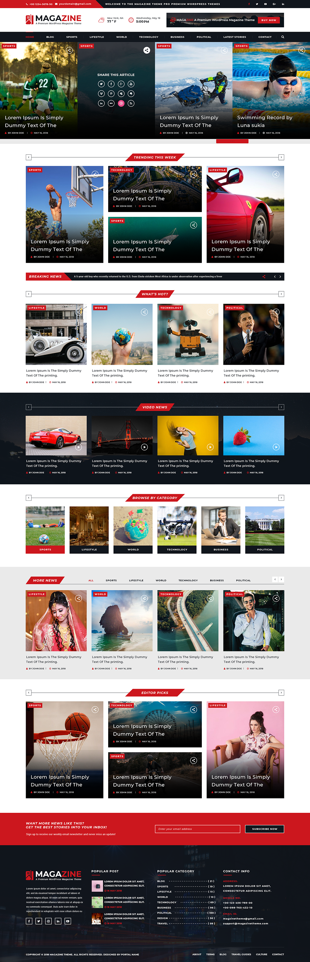 Editorial Service WordPress Theme