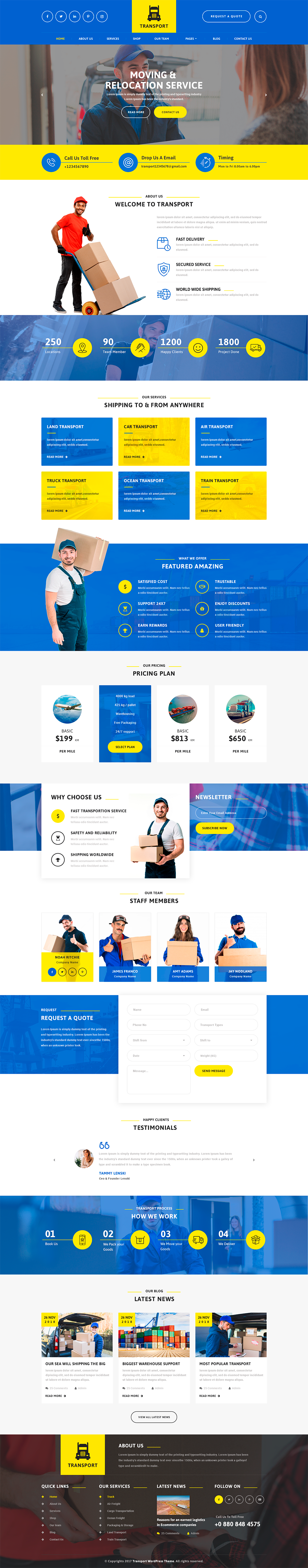 Transport WordPress Theme